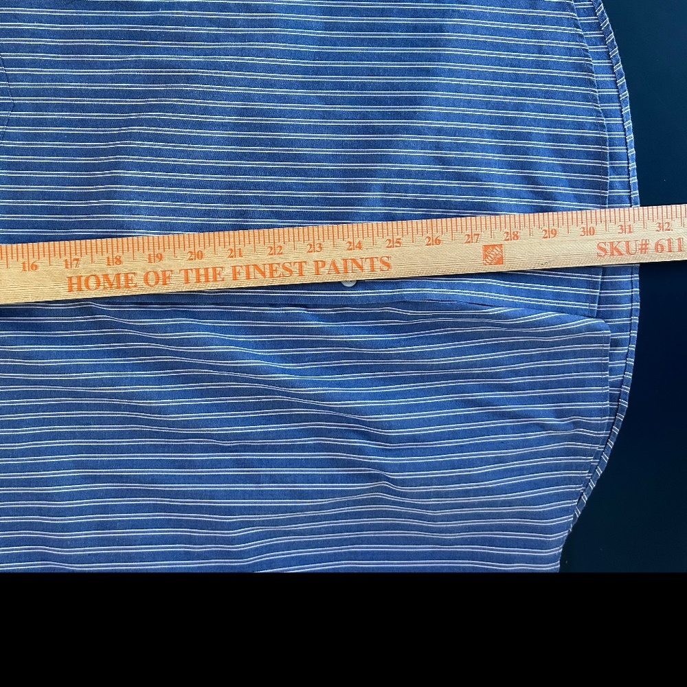 Men's Slim Fit Blue Stripe Shirt - Picture 10 of 10